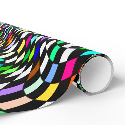 Warped Colorful Checkered Wrapping Paper