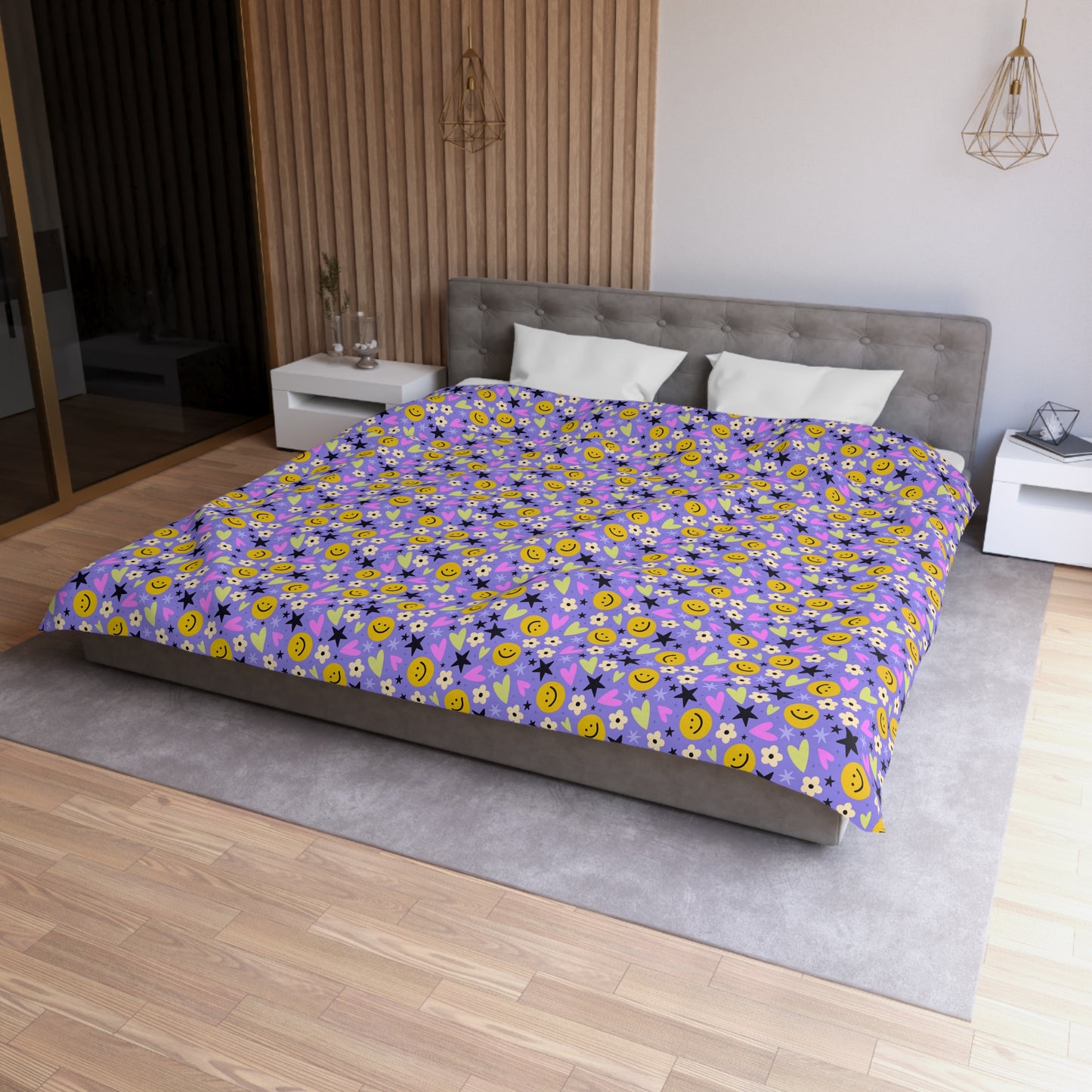 Happy Little Things Microfiber Duvet Cover