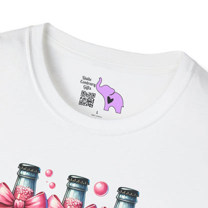 Pink Fizzy Drink w/Pumpkins Adult T-shirt