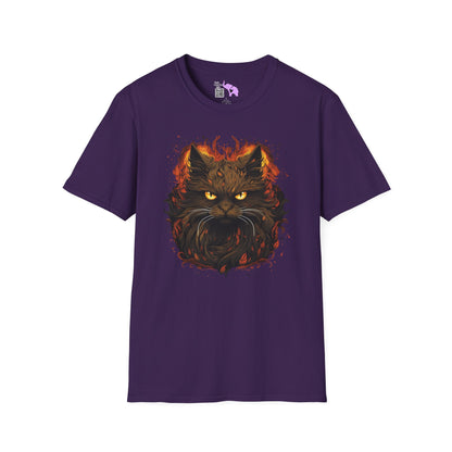 Creepy Black Cat 8 Adult T-shirt