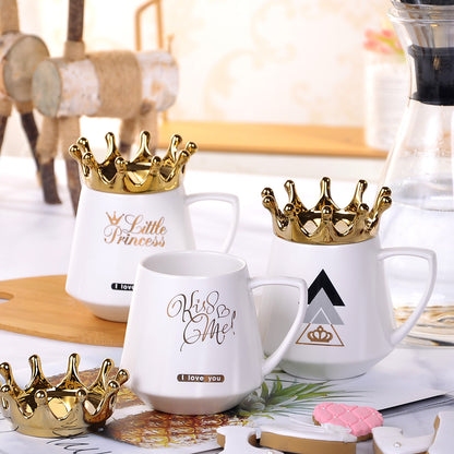 Prince/Princess Crown Ceramic Mug With Lid