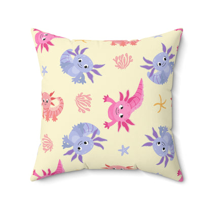 Happy Axos Throw Pillow