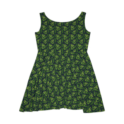 Emerald Canopy Frogs Women's Skater Dress
