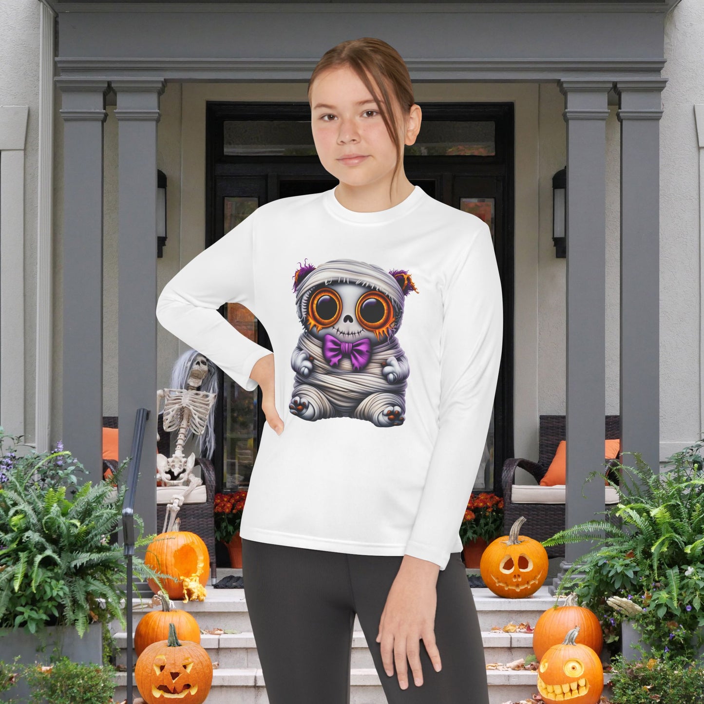Mummy Bear Youth Long Sleeve Tee