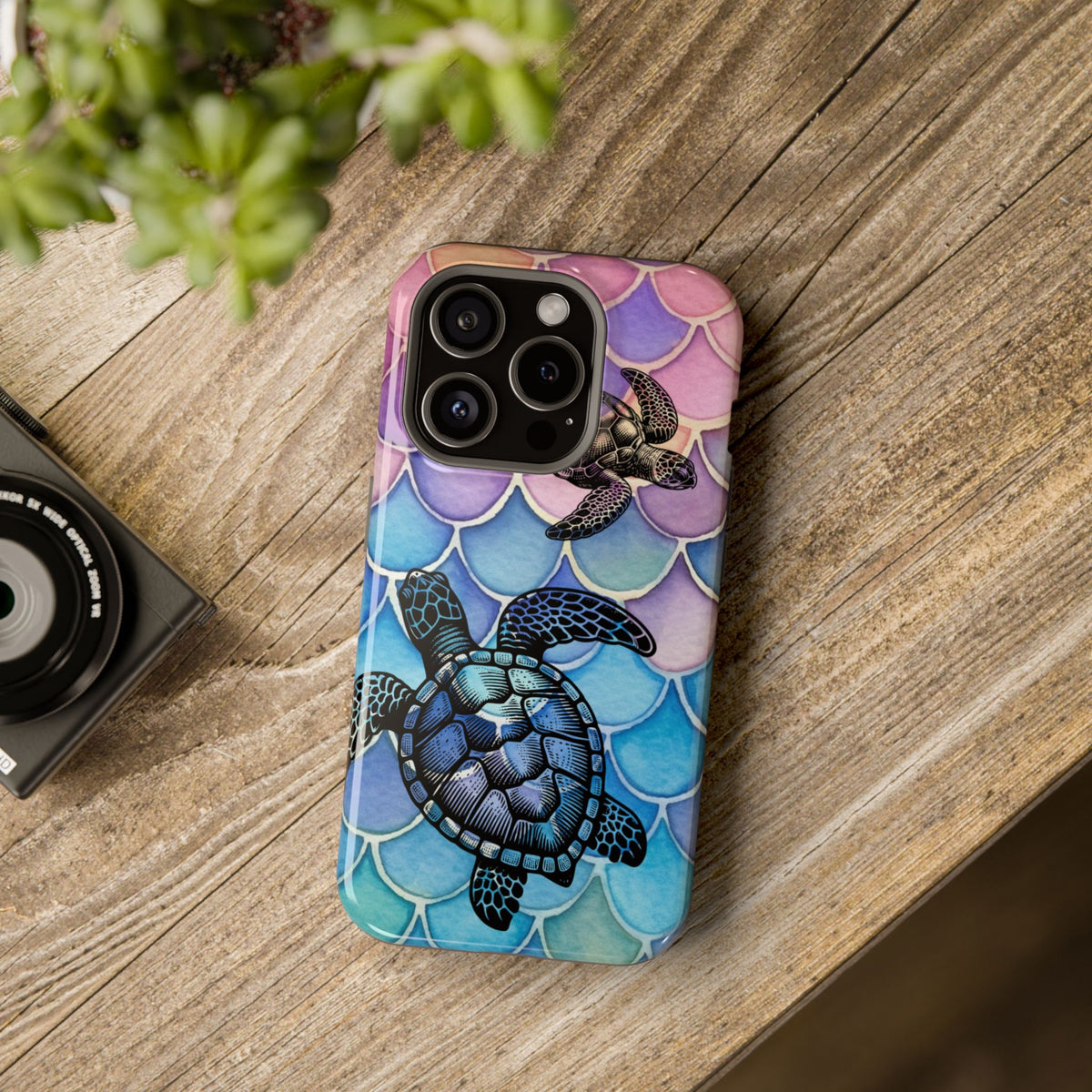 Sea Turtle Silhouette MagSafe® Compatible Tough Case for iPhone