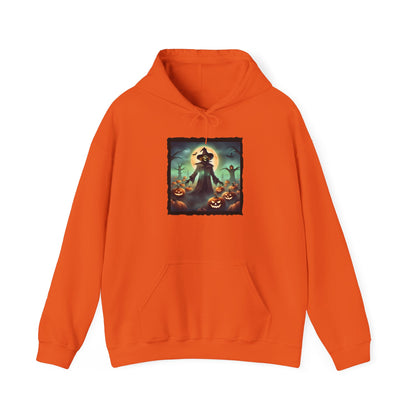 Halloween Scarecrow w/Pumpkins 4 Heavy Blend™ Hooded Sweatshirt