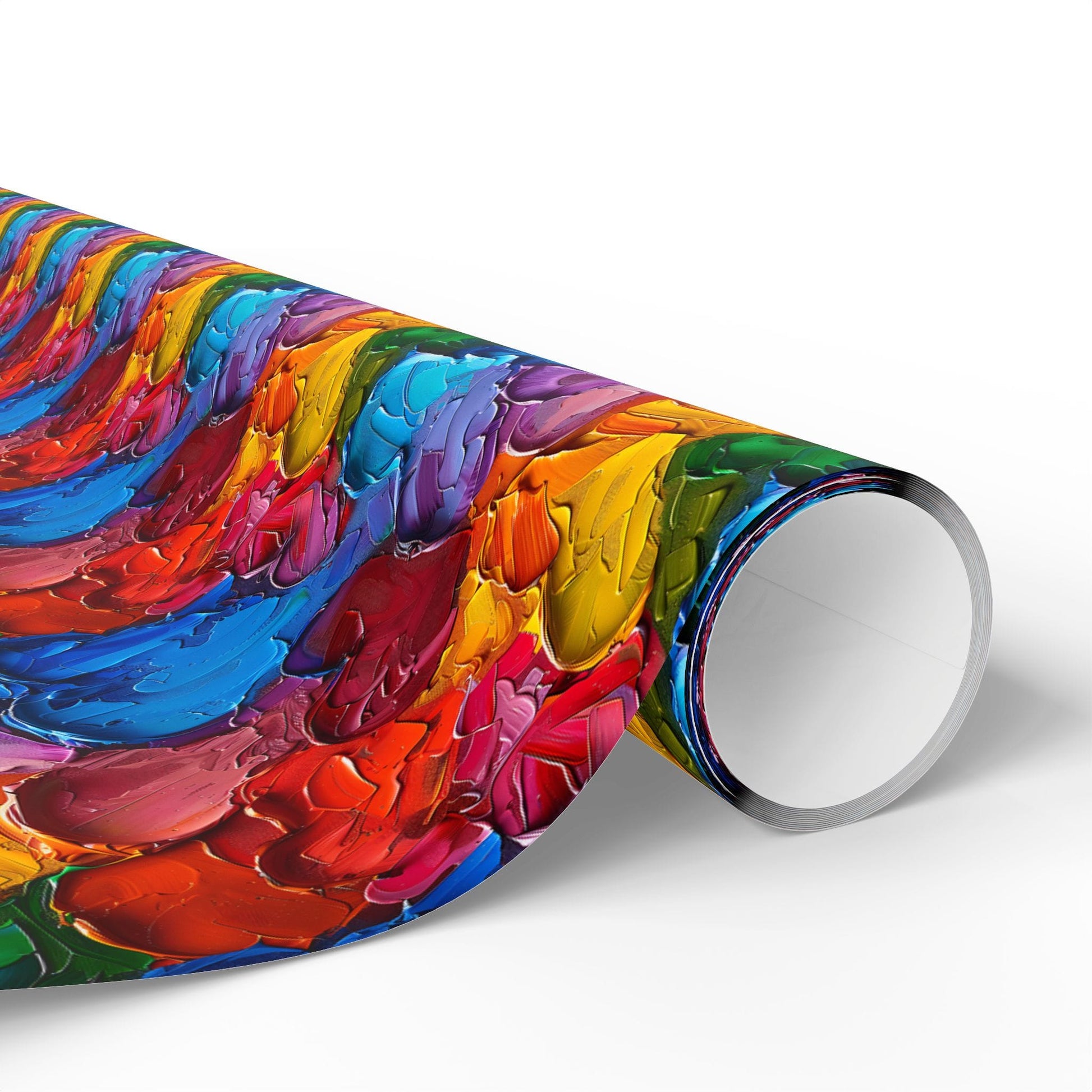 Palette Knife Hearts Wrapping Paper