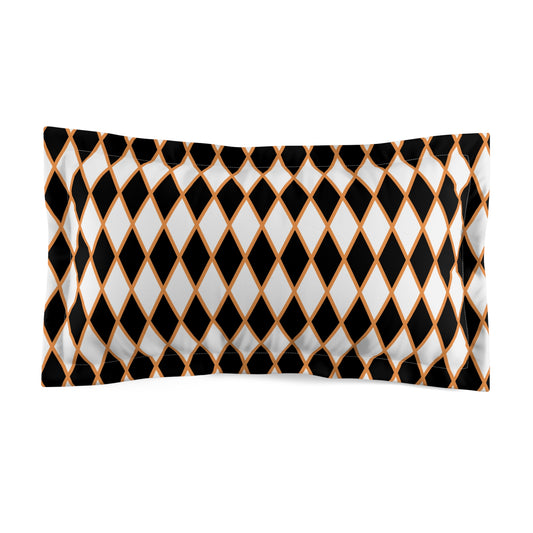 Black & White Harlequin Microfiber Pillow Sham