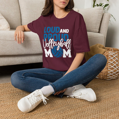 Loud and Proud Volleyball Mom Adult T-shirt