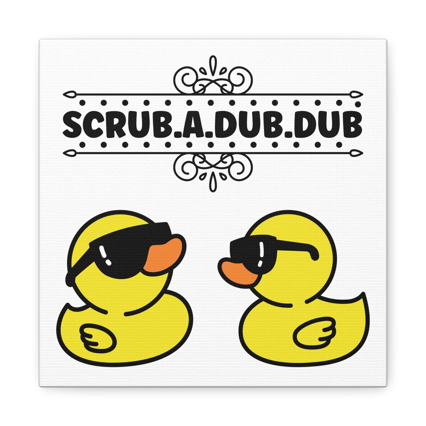 Scrub A Dub Dub w/Ducks Canvas Art