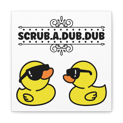 Scrub A Dub Dub w/Ducks Canvas Art