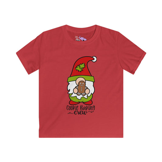 Cookie Baking Crew Gnome Youth Softstyle Tee