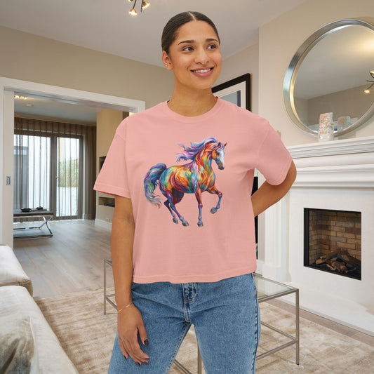 Dreamscape Stallion Women's Boxy Tee