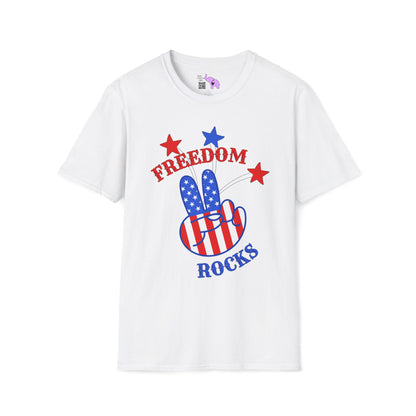 Freedom Rocks Peace Sign Adult T-shirt