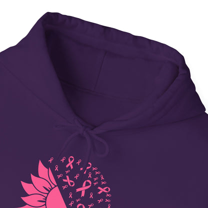 Sunflower & Butterflies Breast Cancer Awareness Adult Heavy Blend™ Hoodie
