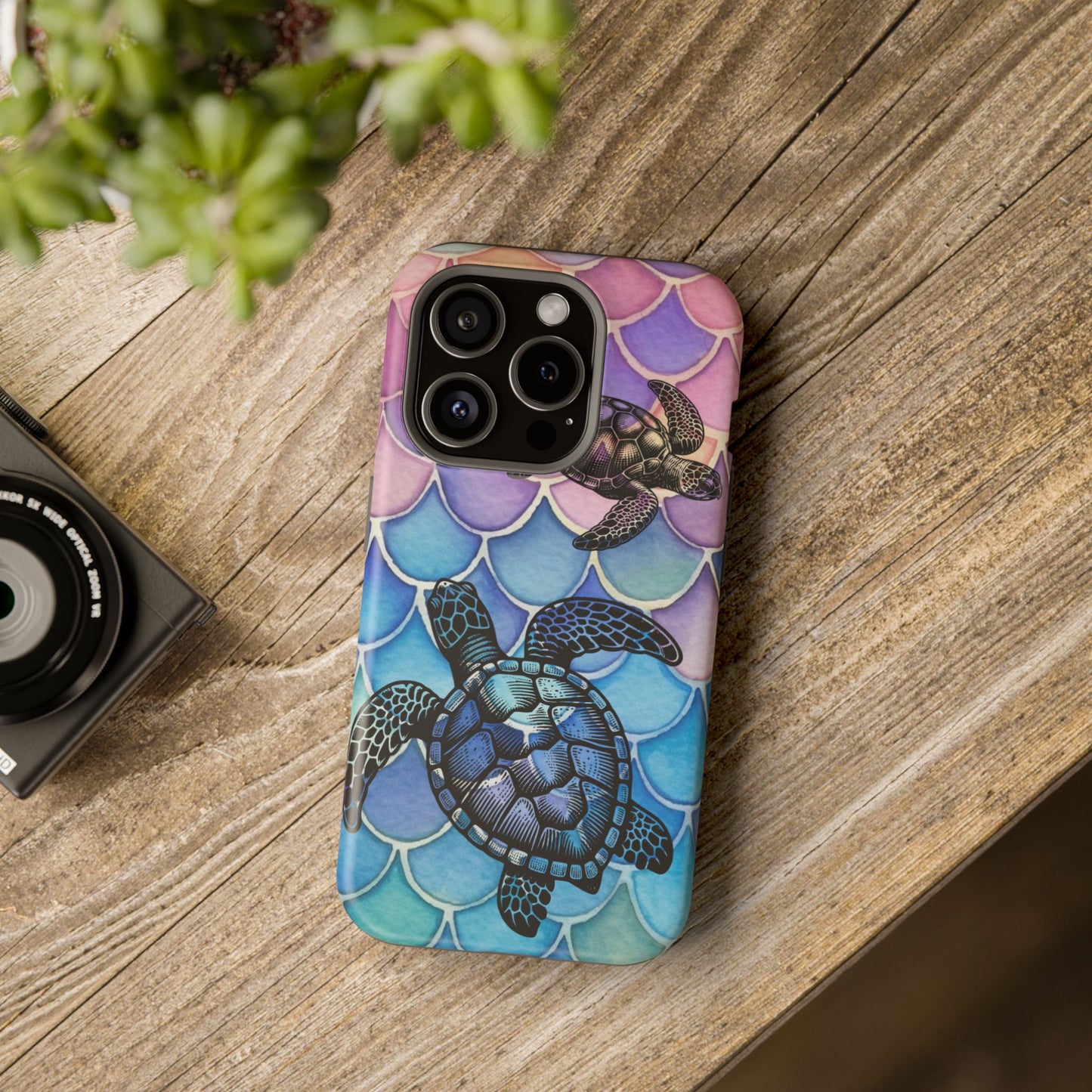 Sea Turtle Silhouette MagSafe® Compatible Tough Case for iPhone