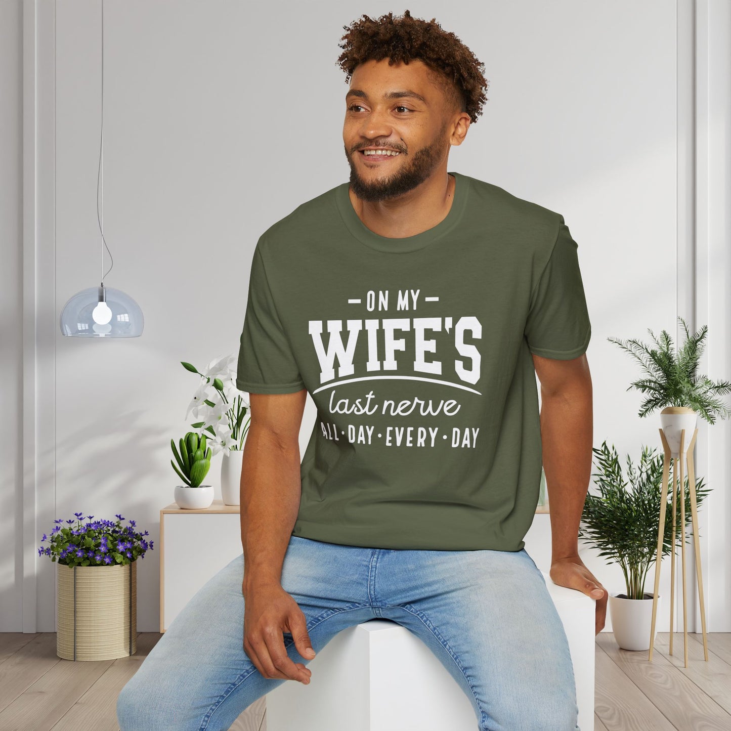 On My Wife's Last Nerve Adult T-shirt