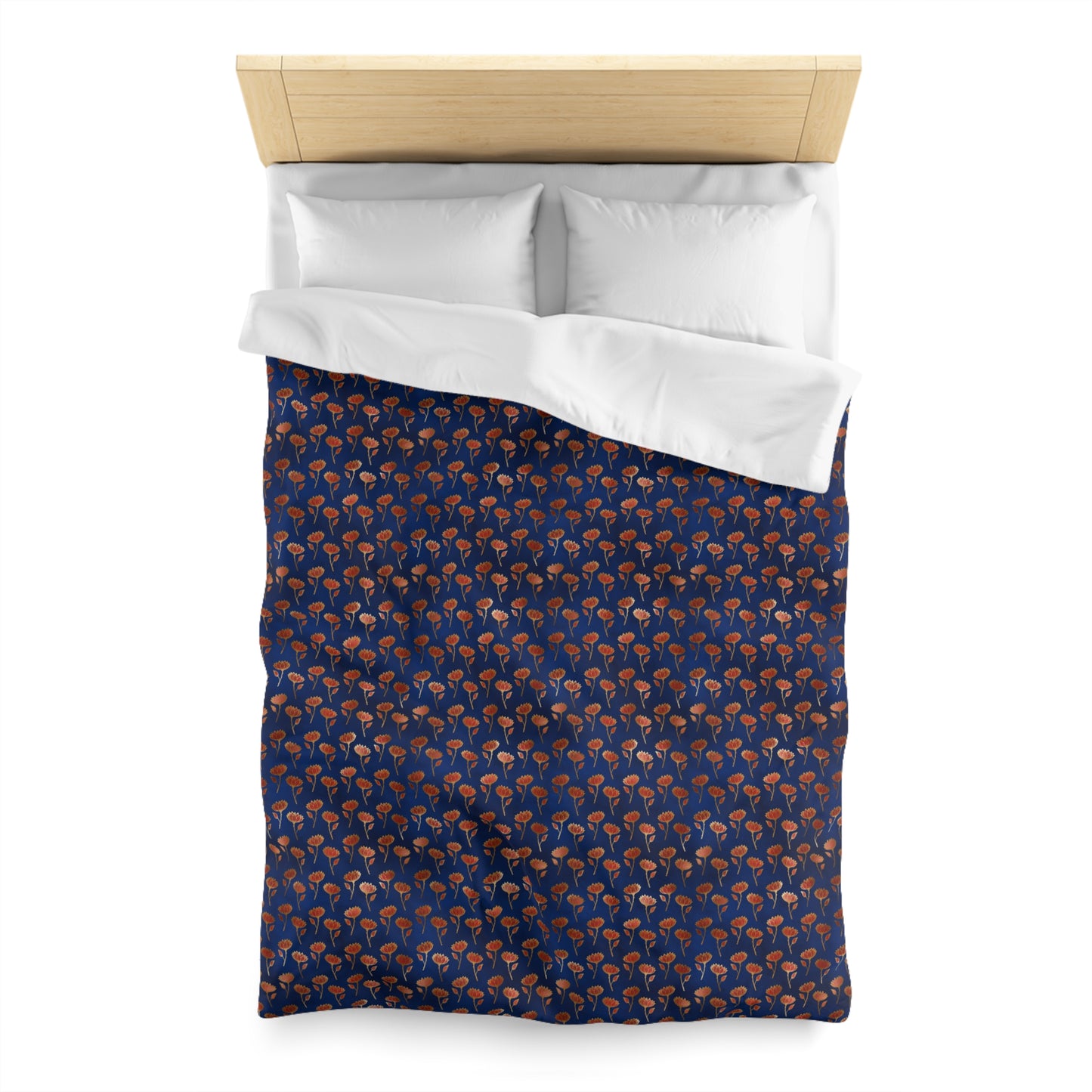 Crimson Luxe Petals Microfiber Duvet Cover