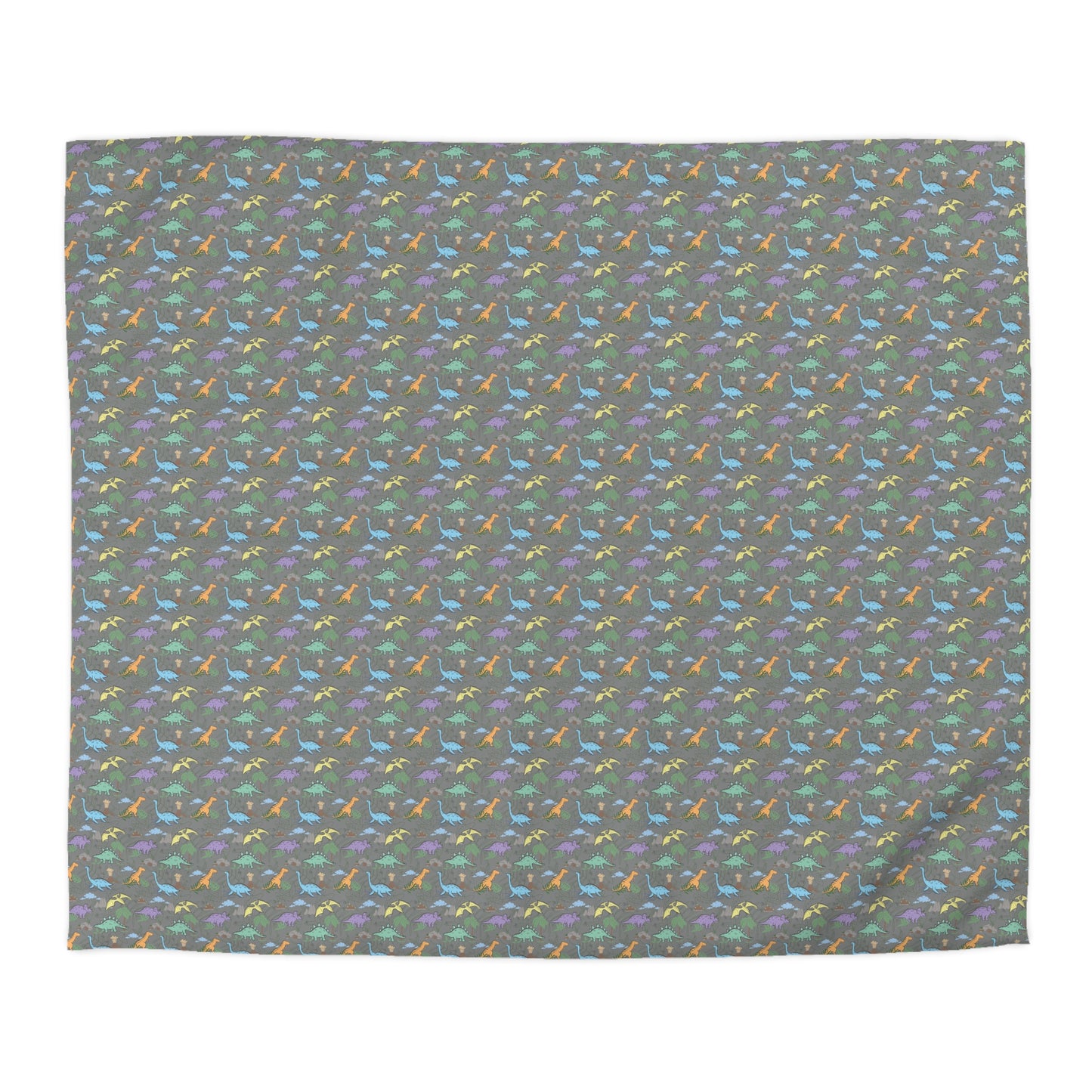 Prehistoric Playtime Microfiber Duvet Cover