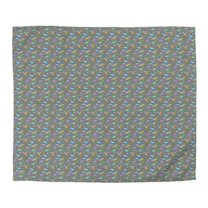 Prehistoric Playtime Microfiber Duvet Cover
