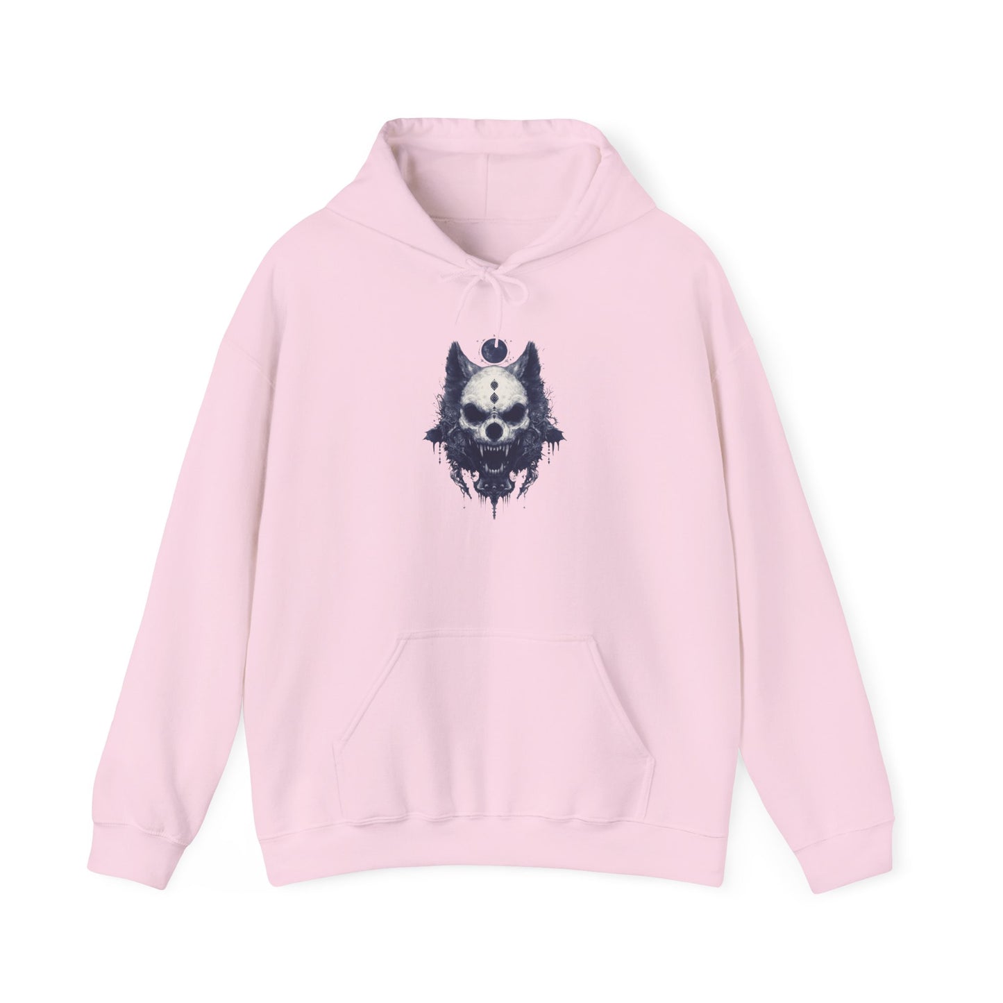 Creepy Skull Wolf Heavy Blend™ Hooded Sweatshirt