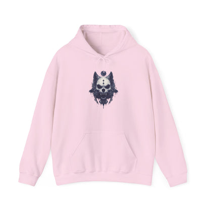 Creepy Skull Wolf Heavy Blend™ Hooded Sweatshirt