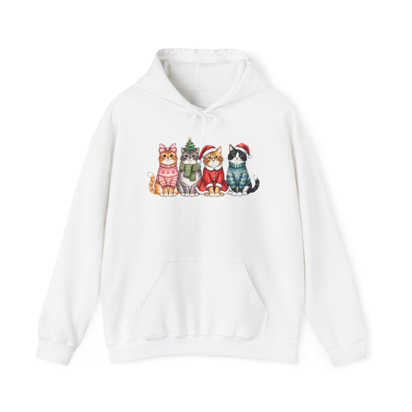 Meowy Christmas Crew Adult Heavy Blend™ Hooded Sweatshirt