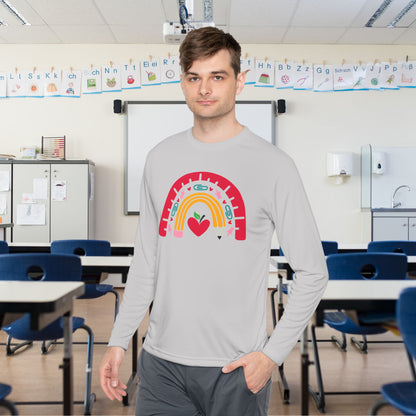 Rainbow Teacher Adult Long Sleeve Tee