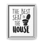 The Best Seat In The House Framed Canvas Bathroom Art