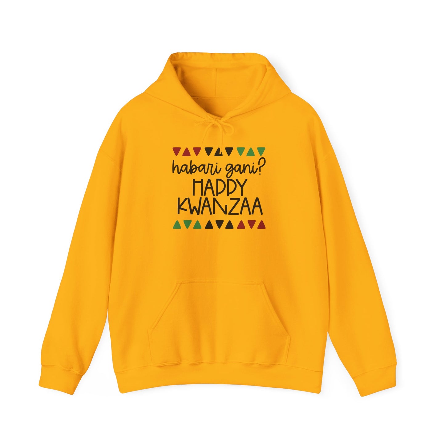 Habari Gani? Happy Kwanzaa Adult Heavy Blend™ Hooded Sweatshirt