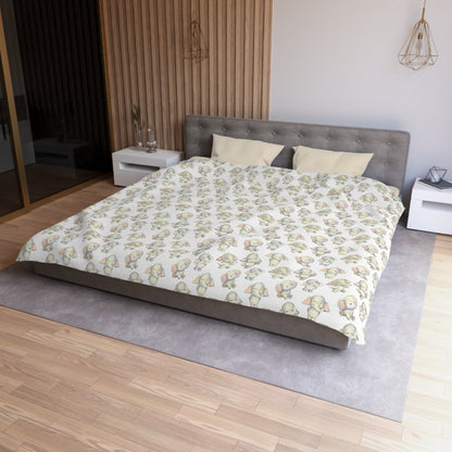Dancing Elephants Microfiber Duvet Cover