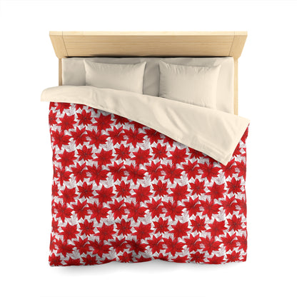 Christmas Blossom Sketch Microfiber Duvet Cover