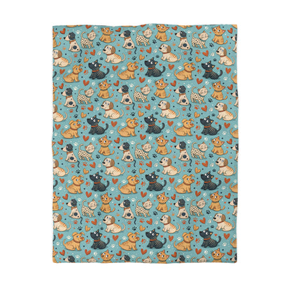 Paws & Whiskers Microfiber Duvet Cover