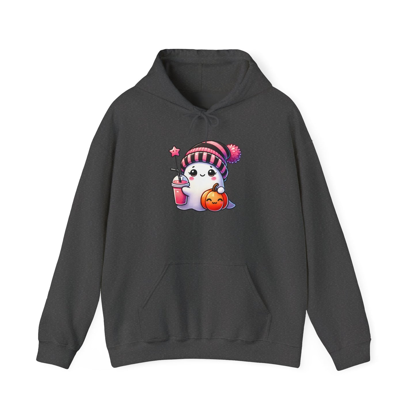 Cute Ghost w/Pumpkins Heavy Blend™ Hooded Sweatshirt