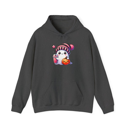 Cute Ghost w/Pumpkins Heavy Blend™ Hooded Sweatshirt