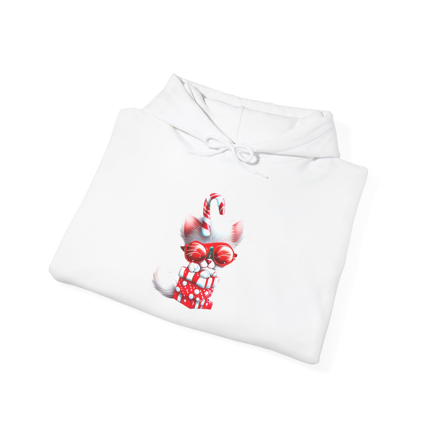 Candy Cane Kitten Heavy Blend™ Hooded Sweatshirt