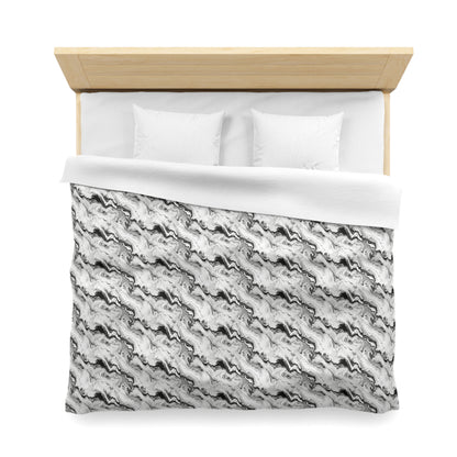 Frost Veil Marble Microfiber Duvet Cover