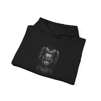 Creepy Girl Doll Heavy Blend™ Hooded Sweatshirt