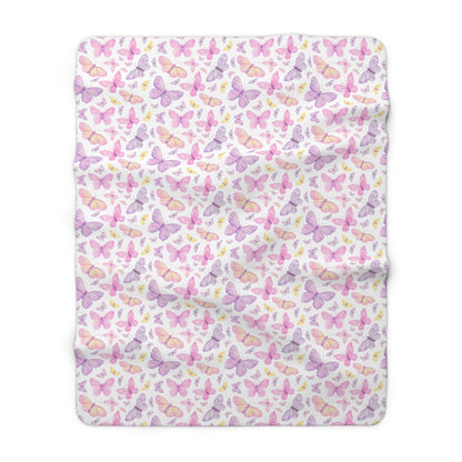 Pastel Butterfly Dreams Fleece Blanket