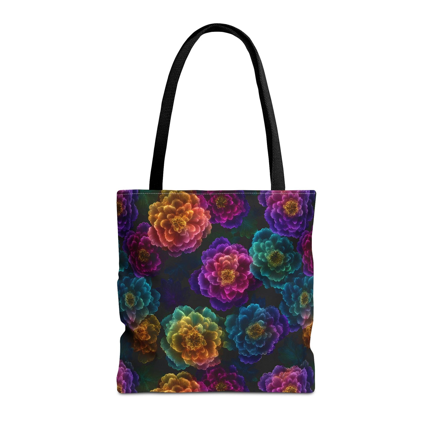 Neon Whisper Blooms Canvas Tote Bag