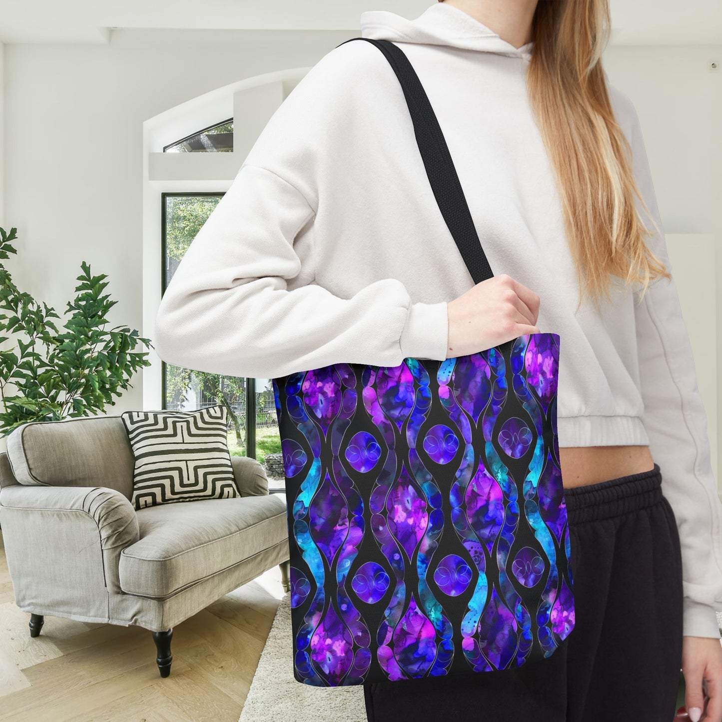 Celestial Glass Canvas Tote Bag