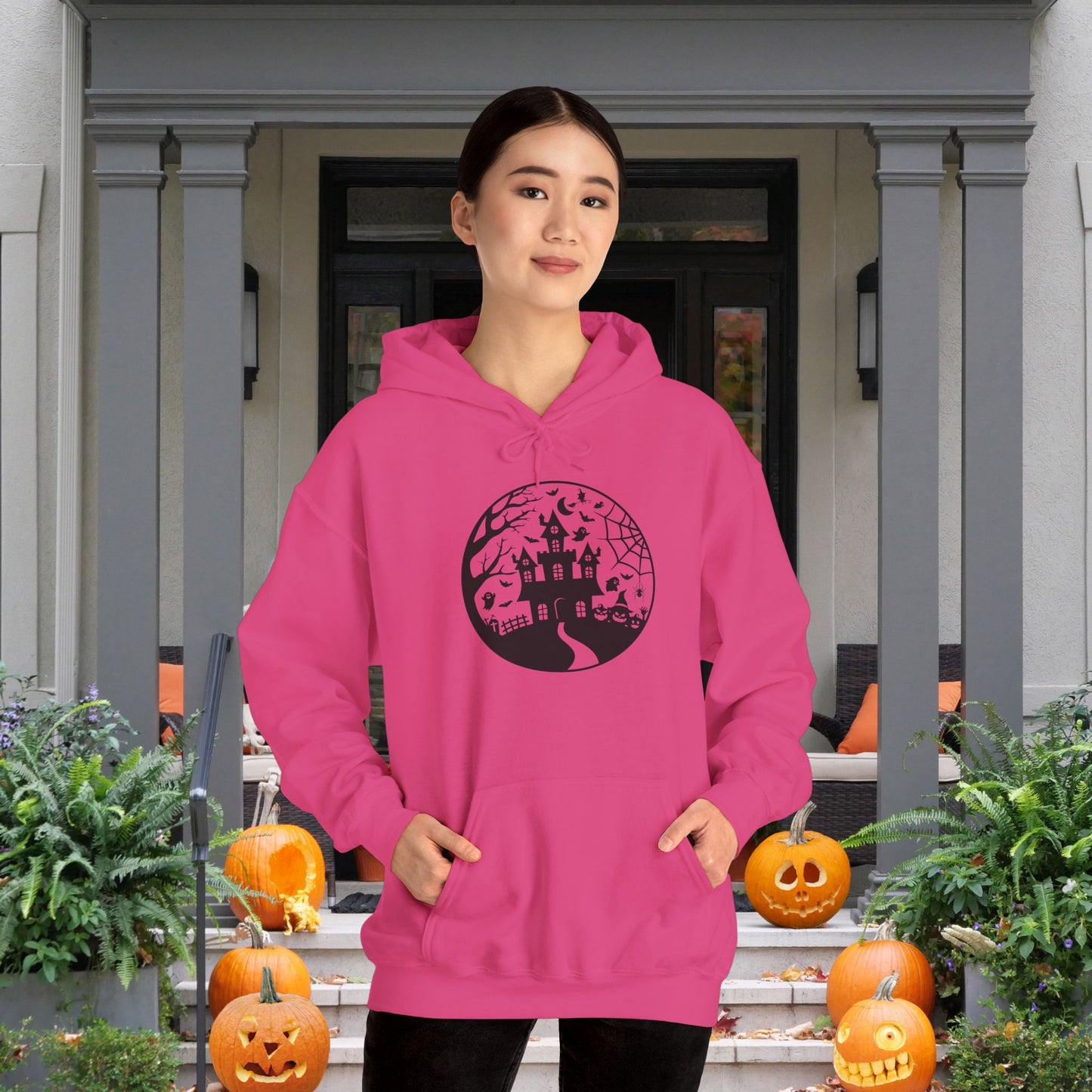 Haunted House on the Hill Heavy Blend™ Hooded Sweatshirt