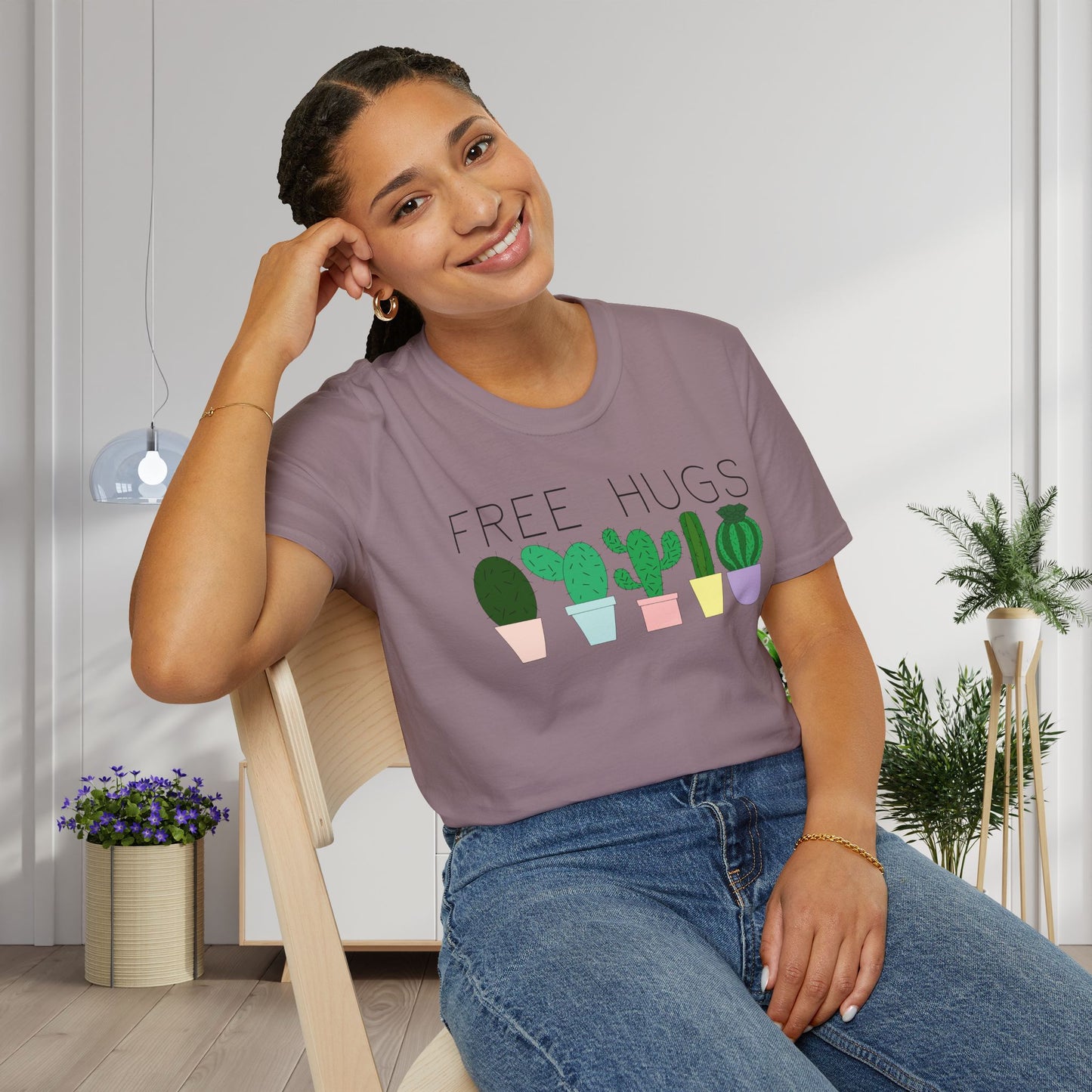 Free Hugs (Cactus) Adult T-shirt