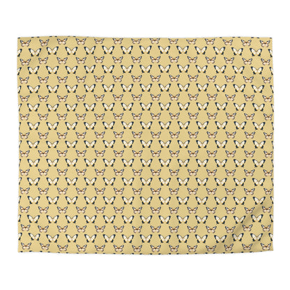 Golden Flutter Microfiber Duvet Cover