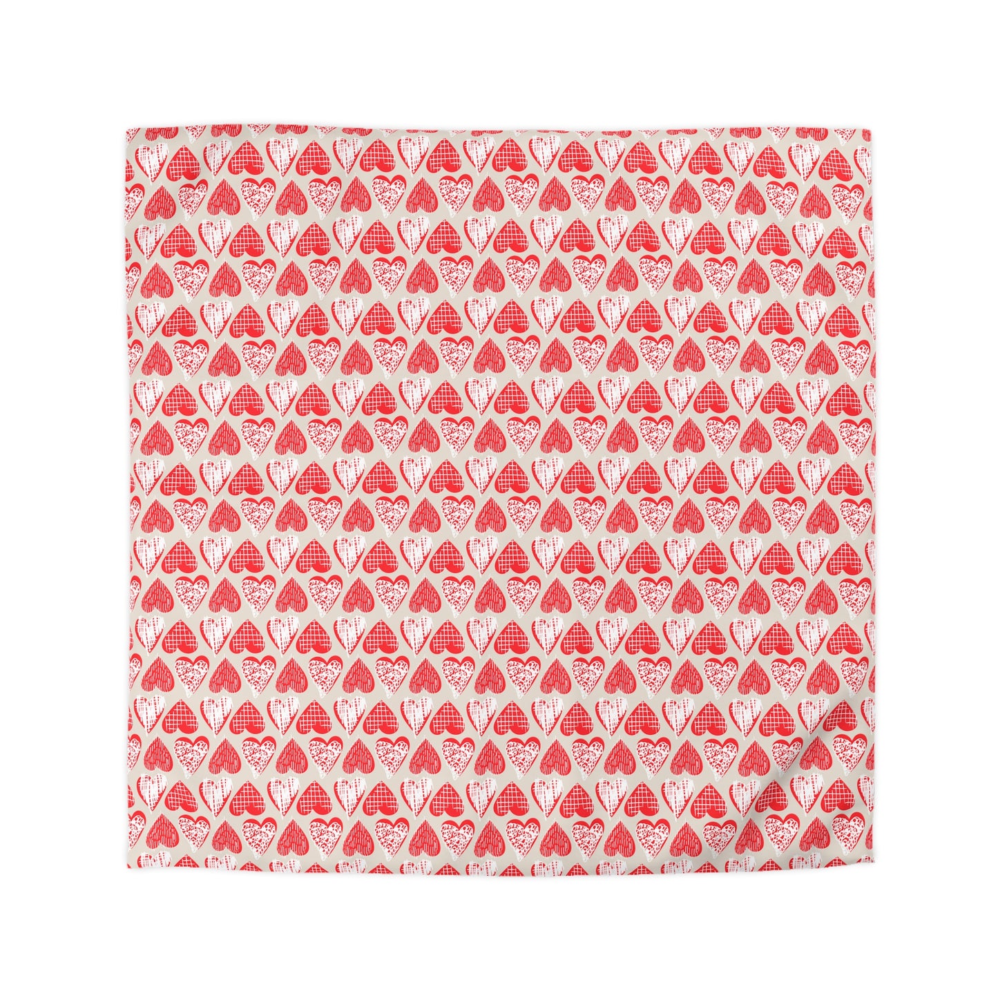 Doodle Hearts Microfiber Duvet Cover