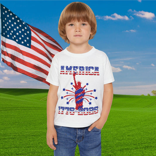 America 1776-2026 (Statue of Liberty) Heavy Cotton™ Toddler T-shirt