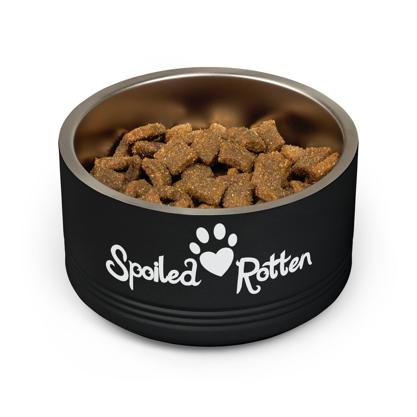 Spoiled Rotten Personalized Pet Bowl – 18oz Stainless Steel Dog & Cat Food Bowl