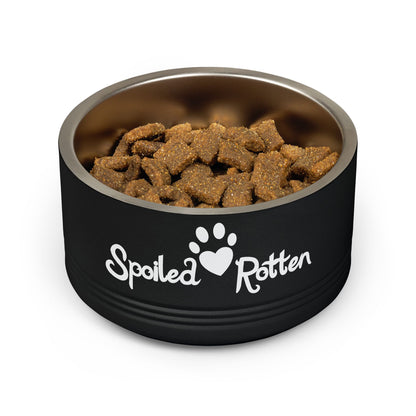 Spoiled Rotten Personalized Pet Bowl – 18oz Stainless Steel Dog & Cat Food Bowl
