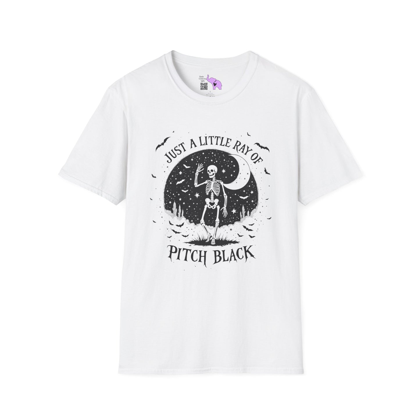 Just A Little Ray of Pitch Black (Crescent Moon) Adult T-shirt