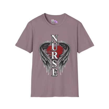 Nurse Heart & Angel Wings Adult T-shirt